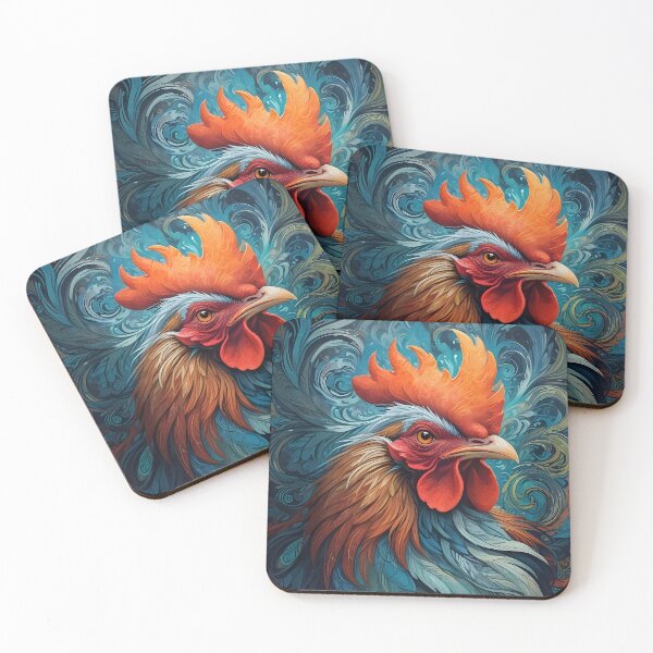 Item preview, Abstract portrait of a rooster designed and sold by Good_Things.