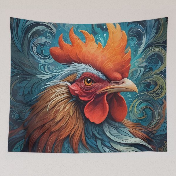 Item preview, Abstract portrait of a rooster designed and sold by Good_Things.