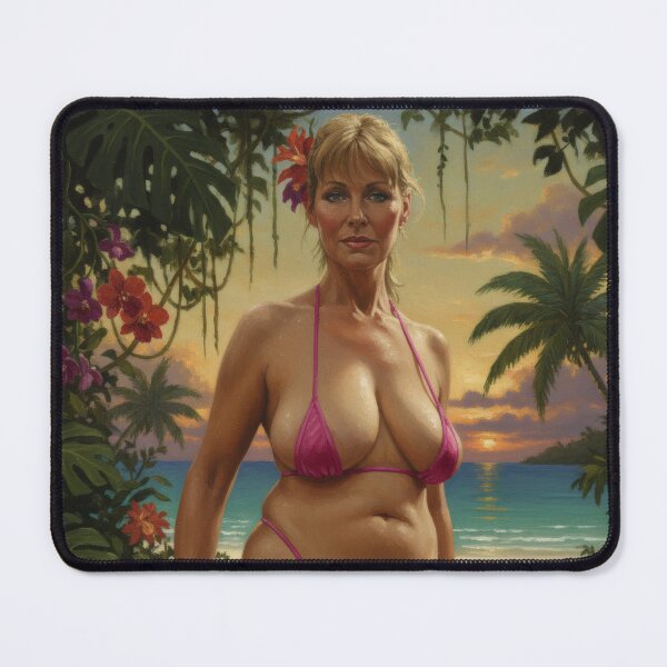 Item preview, Mature but attractive lady on the beach. designed and sold by Chubby Chase.