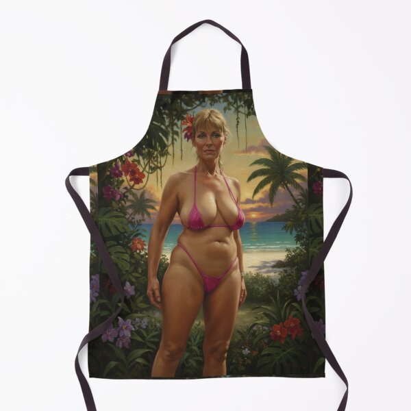 Item preview, Mature but attractive lady on the beach. designed and sold by Chubby Chase.