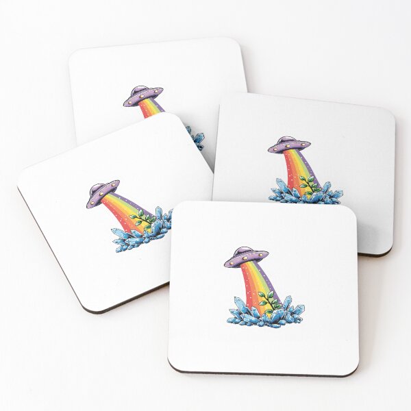 Item preview, Rainbow UFO over crystals designed and sold by MendaciousMina.