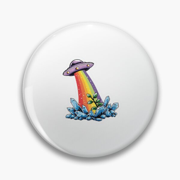 Item preview, Rainbow UFO over crystals designed and sold by MendaciousMina.