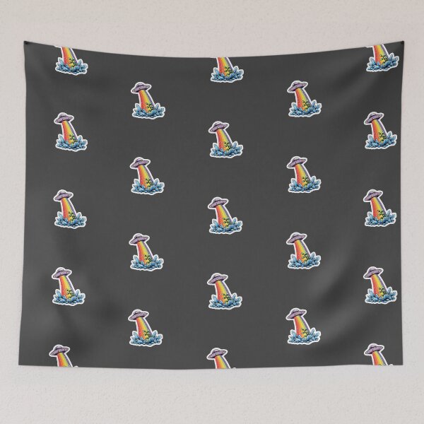 Item preview, Rainbow UFO over crystals designed and sold by MendaciousMina.