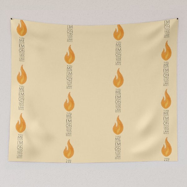 Item preview, St. Lawrence "I'M DONE" Candle Flame designed and sold by Sass of the Saints.
