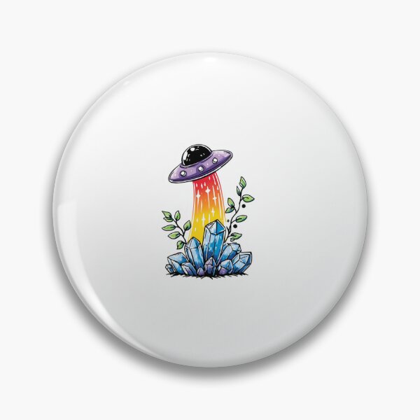 Item preview, Rainbow UFO over crystals designed and sold by MendaciousMina.