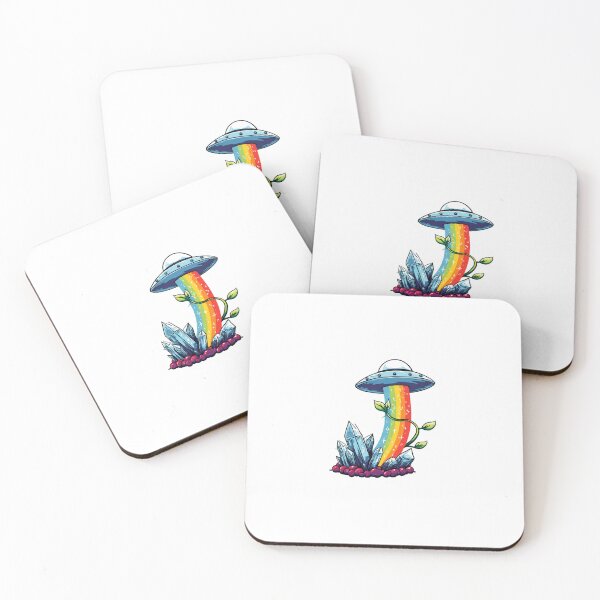 Item preview, Rainbow UFO over crystals designed and sold by MendaciousMina.
