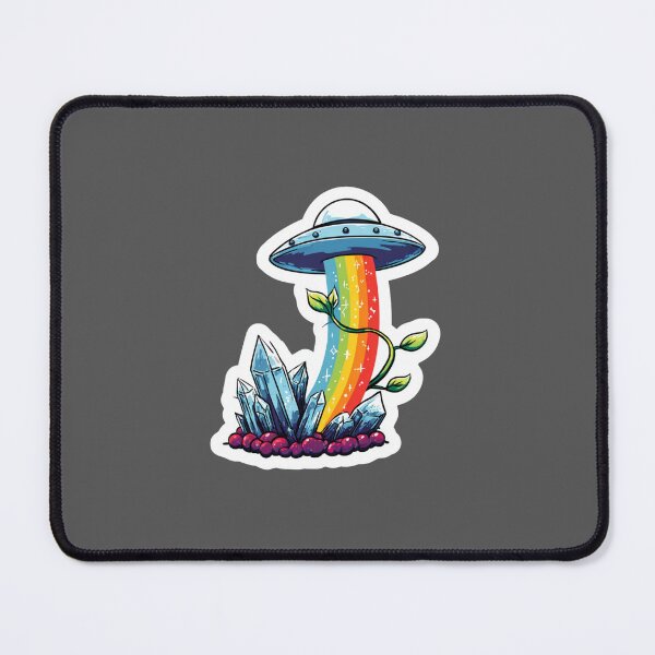 Item preview, Rainbow UFO over crystals designed and sold by MendaciousMina.