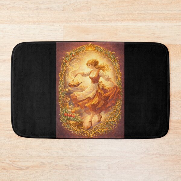 Item preview, La Cuisine Rapide – Cooking in Motion | Art Nouveau Everyday Ritual Illustration designed and sold by Galskap.