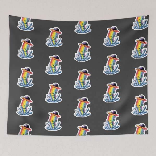 Item preview, Rainbow UFO over crystals designed and sold by MendaciousMina.