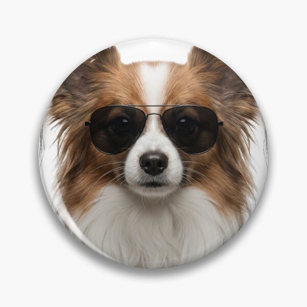 Item preview, Funny Papillon  Wearing Black Sunglasses designed and sold by medadesign.