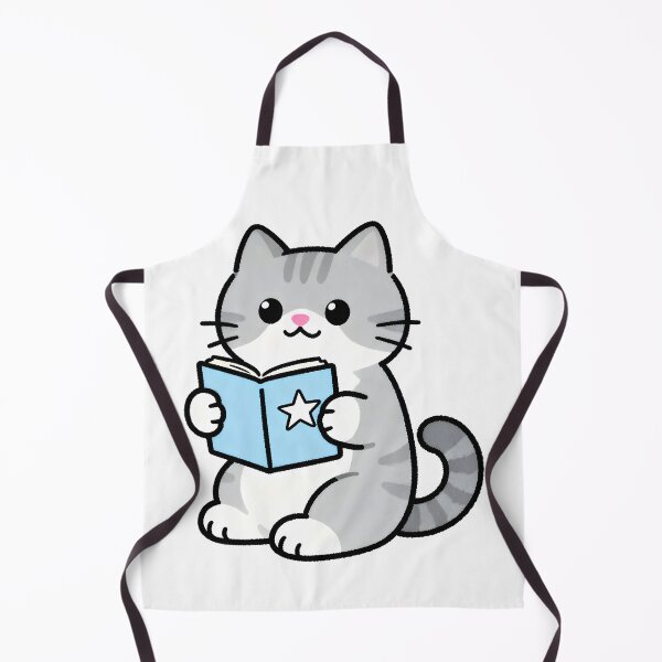 Item preview, cat and books designed and sold by Uglyandcute.
