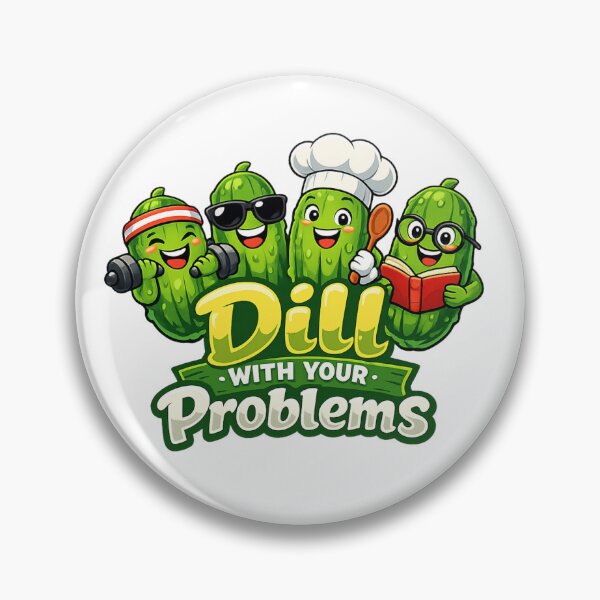 Item preview, Dill With Your Problems – Funny Pickles Workout Cartoon designed and sold by HubCreates.