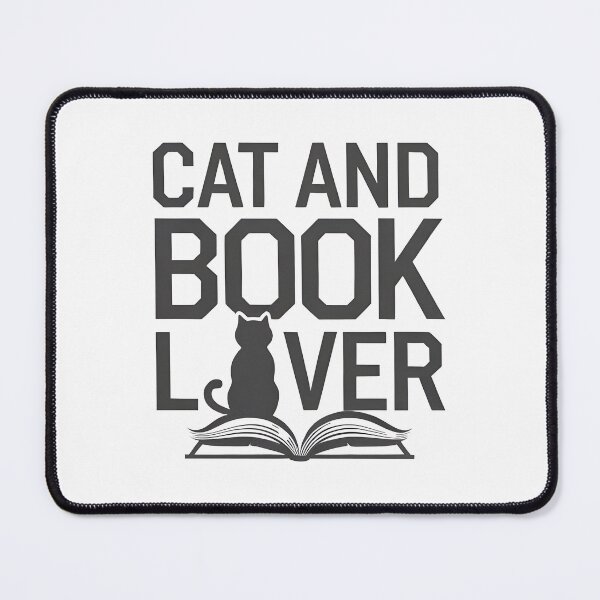 Item preview, cat and books  designed and sold by Uglyandcute.