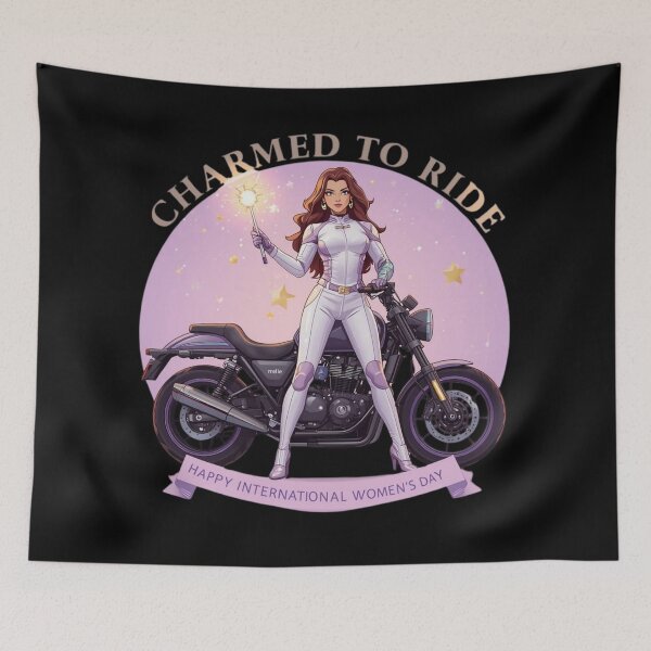 Item preview, White Charmed Rider – Happy International Women’s Day designed and sold by YourTrendyTees.