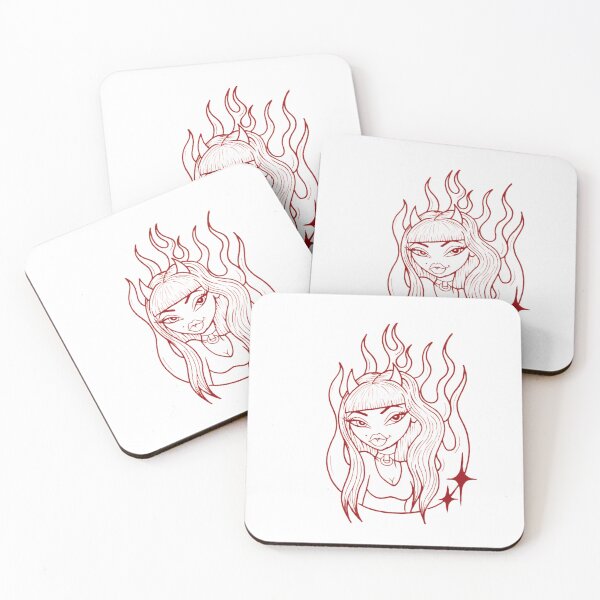 Item preview, Bratty Devil Girl - Y2K Aesthetic Flame Art designed and sold by Mistique ✨.