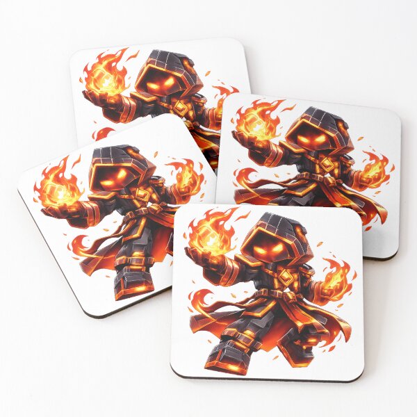 Item preview, Cube Fire Mage Neon Sorcerer designed and sold by Mystic Wild Studio.