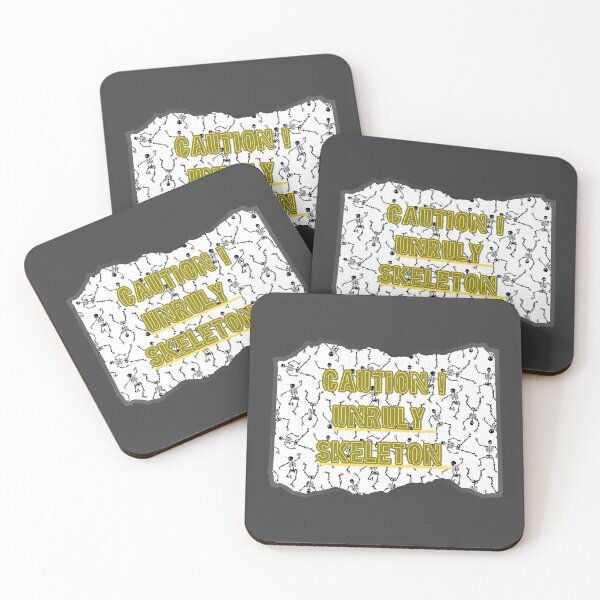 Item preview, Caution: Unruly Skeleton Funny Design designed and sold by ZebraDazzleDesigns.
