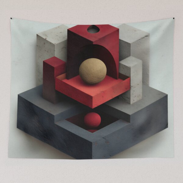 Item preview, Crimson Geometric Symbol Structure designed and sold by LuminousFoundry.