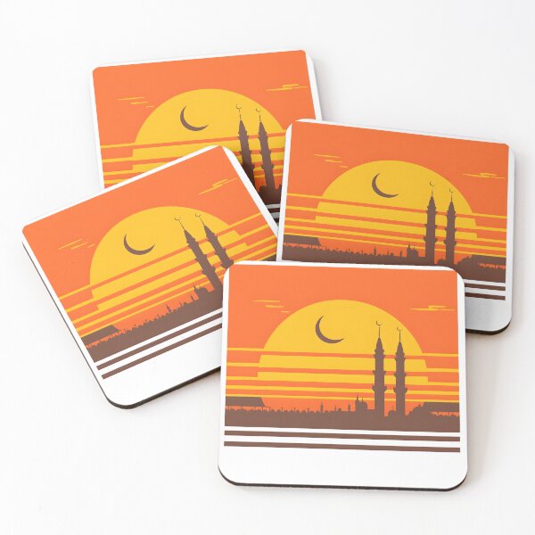 Item preview, Vintage 1970s Style Ramadan Sunset Art designed and sold by WowDezign.