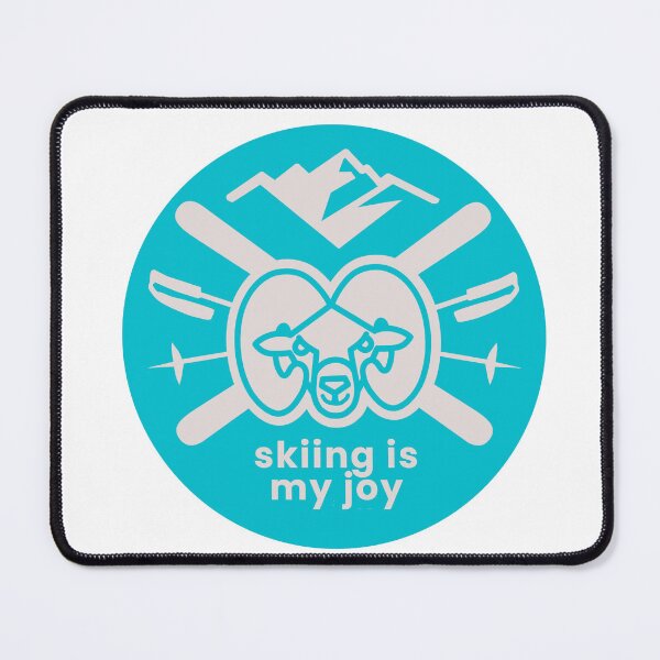 Item preview, Skiing Is My Joy – Funny Ski Lover Gift, Mouflon Skier Mountain Winter Sports designed and sold by PhokaPhokich.