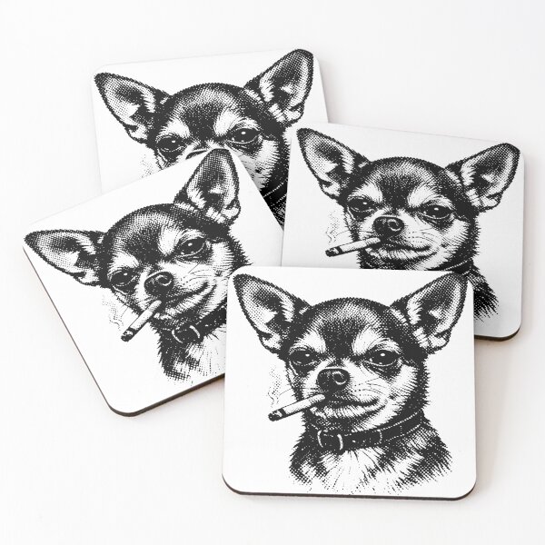 Artikelvorschau, Rauchender Chihuahua Grunge Hundegesicht lustig entworfen und verkauft von kamrankhan.