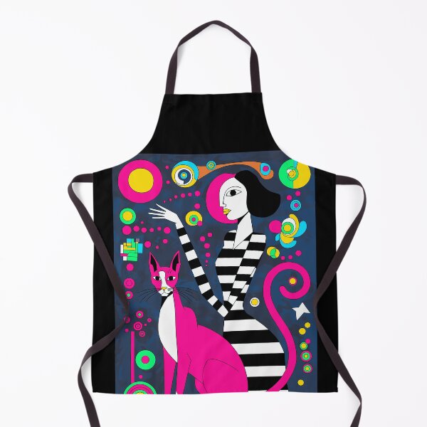 Item preview, Vivid colors  Kandinsky-Inspired Sphynx Cat & Skinny Girl Art | High-Quality Decor & Gifts designed and sold by paulo silveira.