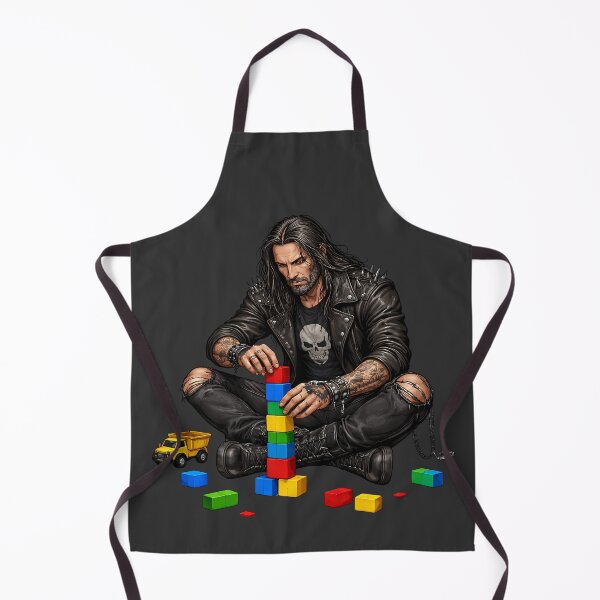 Item preview, Metalhead Playing with Building Blocks - Inner Child Illustration designed and sold by Vellaro.