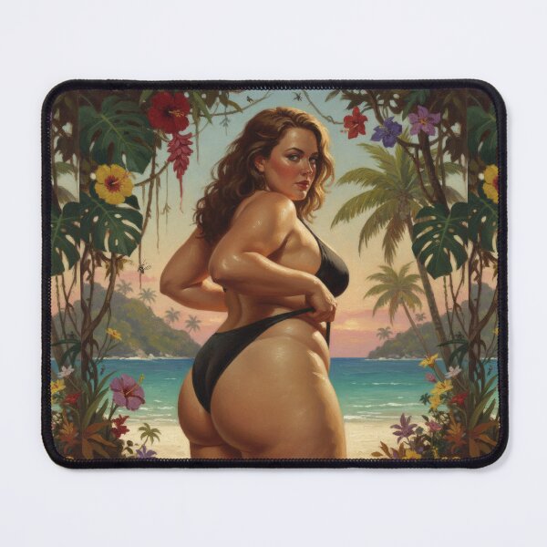Item preview, extremely attractive woman on the beach designed and sold by Chubby Chase.