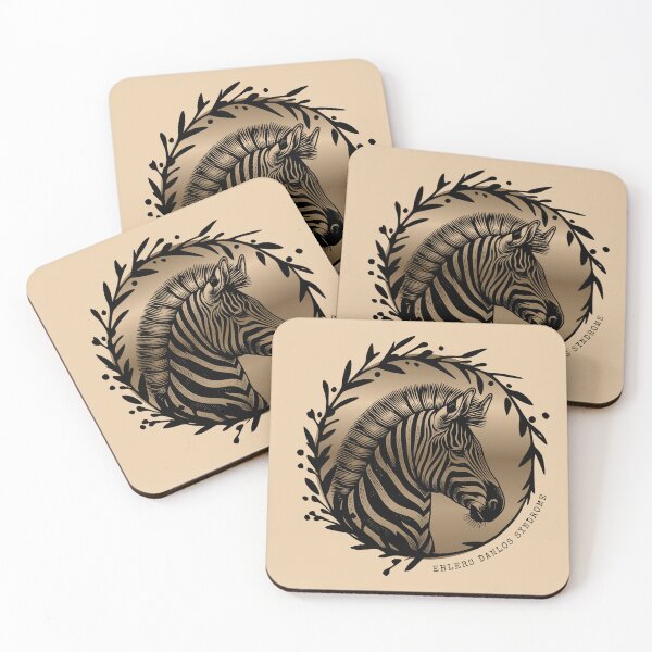 Item preview, Elegant Bronze Zebra Emblem designed and sold by ZebraDazzleDesigns.