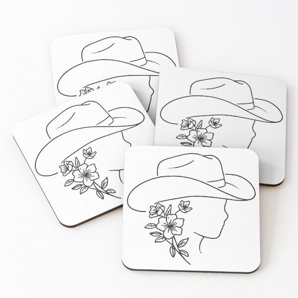 Item preview, Modern Cowgirl Minimalist tattoo cowgirl design designed and sold by Uglyandcute.