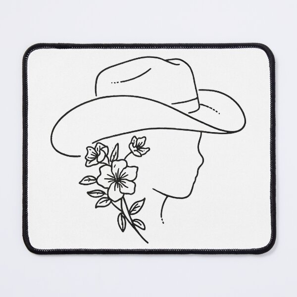 Item preview, Modern Cowgirl Minimalist tattoo cowgirl design designed and sold by Uglyandcute.