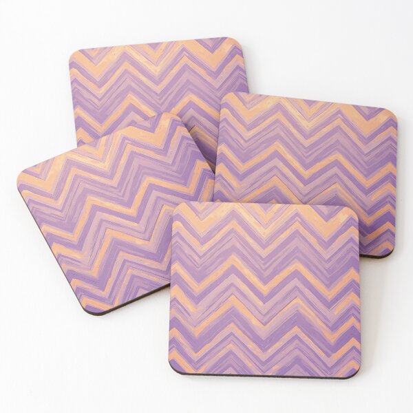 Item preview, Lavender Peach Chevron Pattern - Modern Pastel Zigzag Design designed and sold by JawKneeArt.