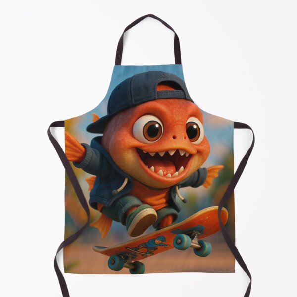 Item preview, Skater Piranha on Skateboard designed and sold by Sillytoe.