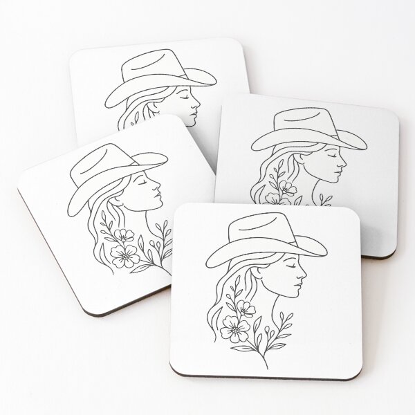 Item preview, Modern Cowgirl Minimalist tattoo cowgirl design designed and sold by Uglyandcute.