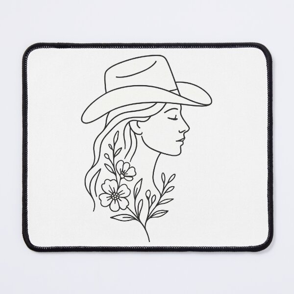 Item preview, Modern Cowgirl Minimalist tattoo cowgirl design designed and sold by Uglyandcute.