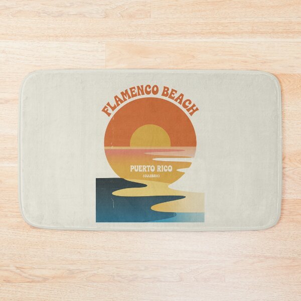 Item preview, Flamenco Beach Puerto Rico Poster — Vintage Sunrise Graphic from Culebra designed and sold by paulo silveira.