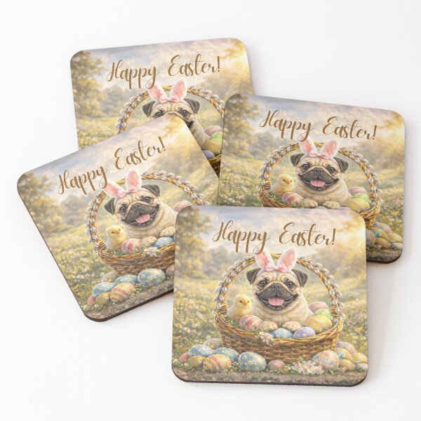 Item preview, Cute Pug Easter Bunny designed and sold by GivingJoy.