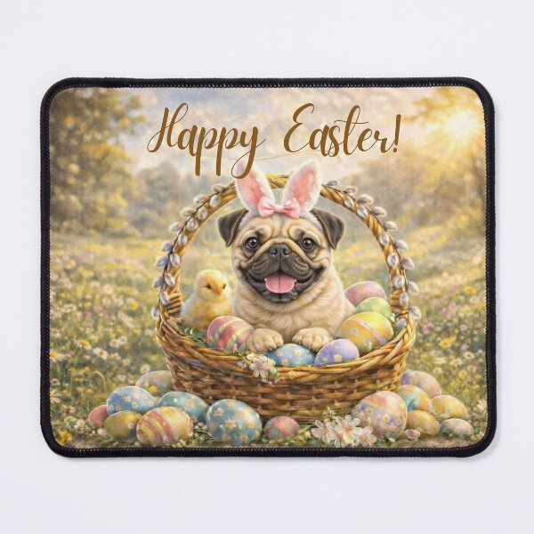 Item preview, Cute Pug Easter Bunny designed and sold by GivingJoy.