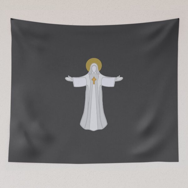 Item preview, Open Arms Saint Halo Jesus God designed and sold by shopdiego.