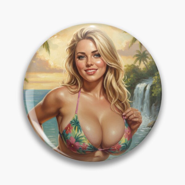 Item preview, Blonde showing off her new bikini for the beach designed and sold by Chubby Chase.