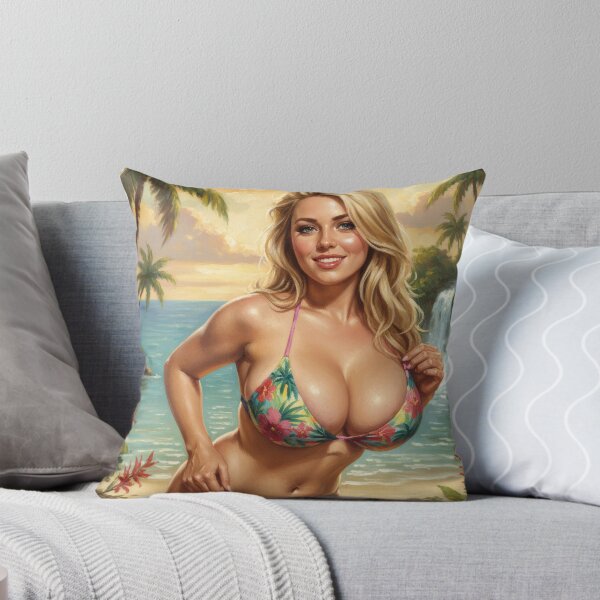 Item preview, Blonde showing off her new bikini for the beach designed and sold by Chubby Chase.