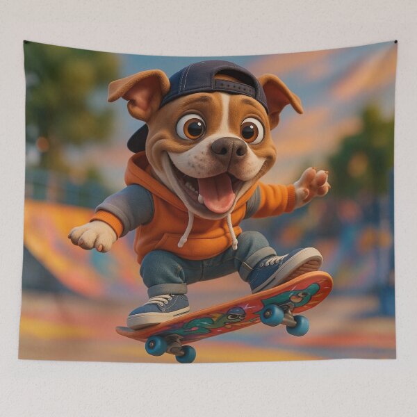Item preview, Skater Pit Bull Dog designed and sold by Sillytoe.