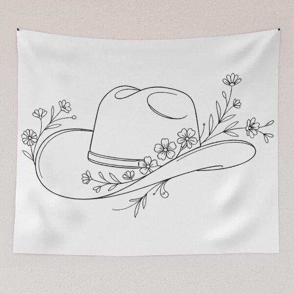 Item preview, Modern Cowgirl Minimalist tattoo cowgirl design designed and sold by Uglyandcute.