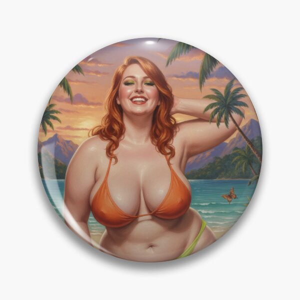 Item preview, young redhead on the beach designed and sold by Chubby Chase.