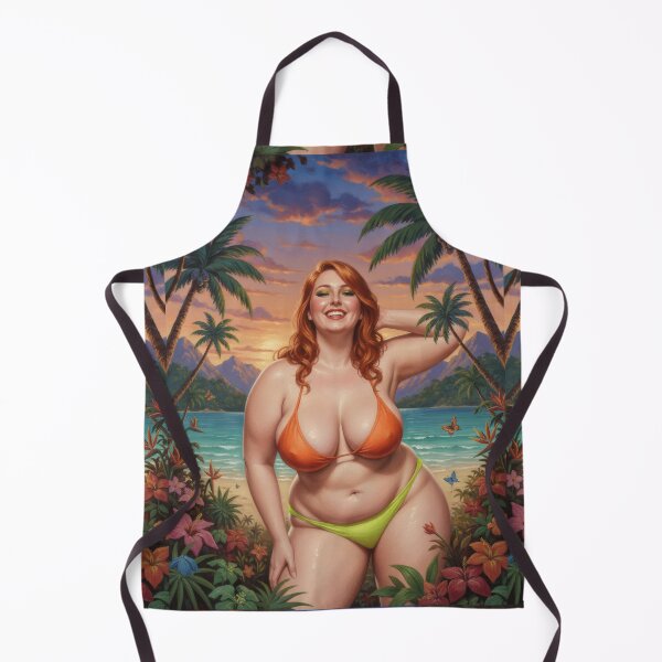 Item preview, young redhead on the beach designed and sold by Chubby Chase.