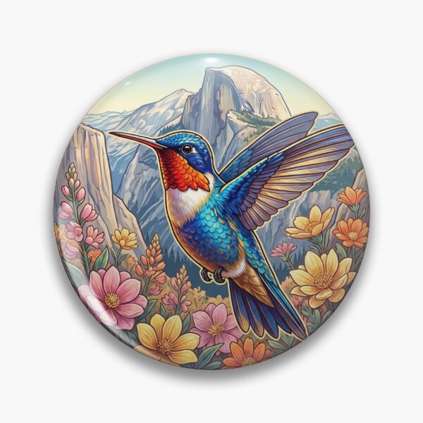 Item preview, Yosemite Flowers and Hummingbird designed and sold by SCHummingbirds.