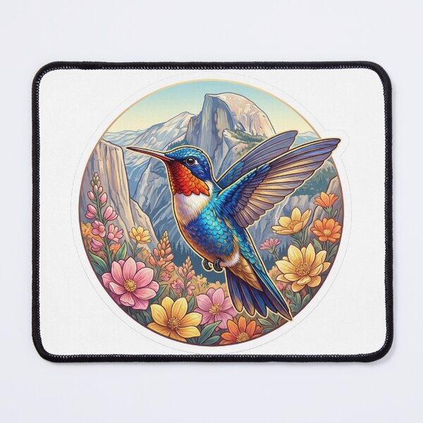 Item preview, Yosemite Flowers and Hummingbird designed and sold by SCHummingbirds.