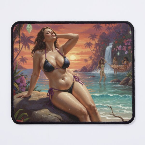 Item preview, attractive young woman on the beach designed and sold by Chubby Chase.