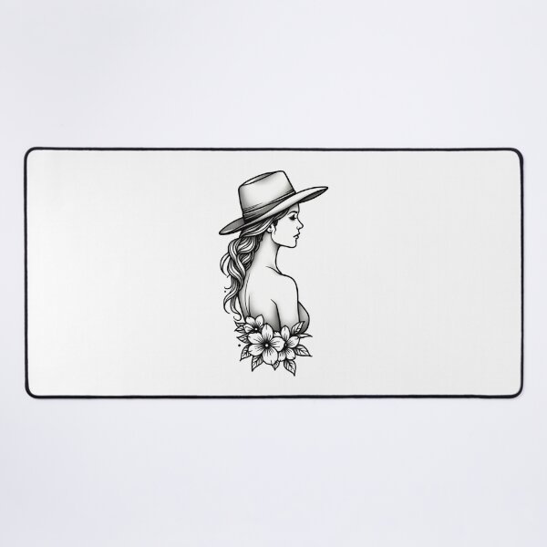 Item preview, Copy of Modern Cowgirl Minimalist tattoo cowgirl design designed and sold by Uglyandcute.