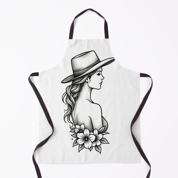 Aperçu de l'œuvre Copie d'un tatouage minimaliste moderne de cowgirl créée et vendue par Uglyandcute.
